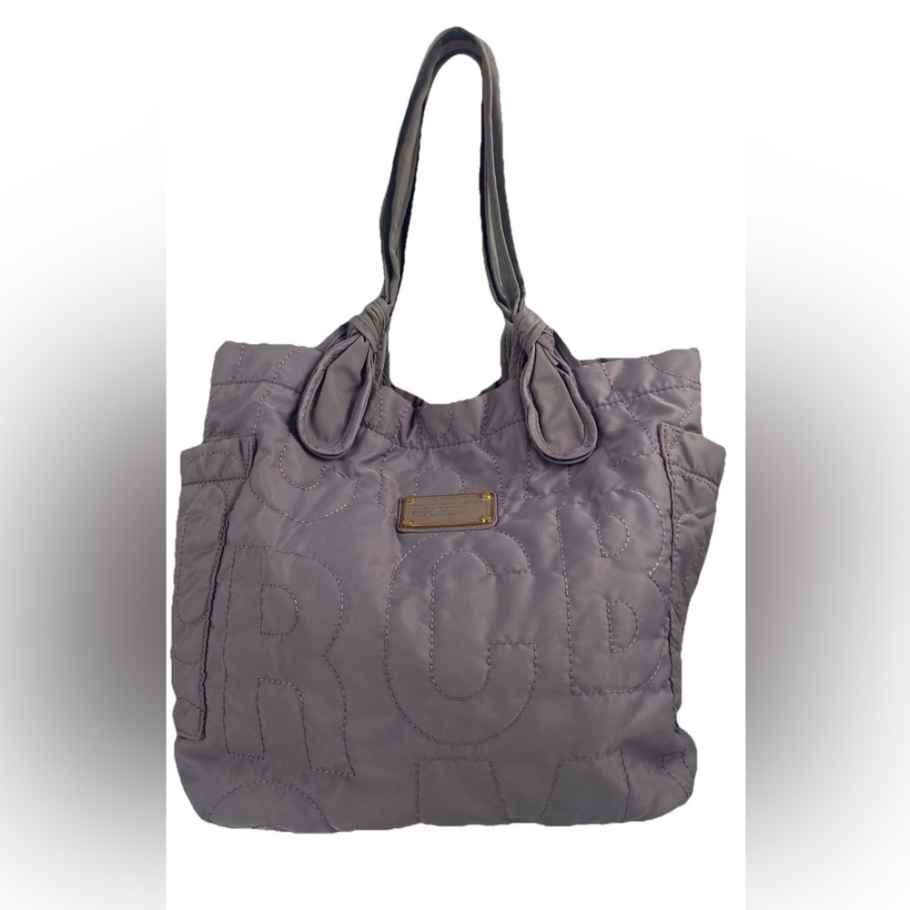 Marc by Marc Jacobs Pretty Nylon Tate Tote Purple Gumdrop Quilted Large Bag